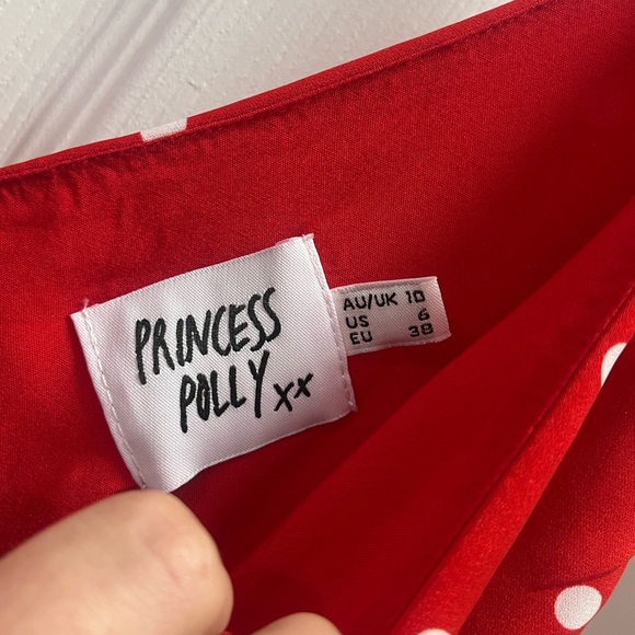 Nellie Red Polka Dot Maxi Dress - Picture 8 of 8